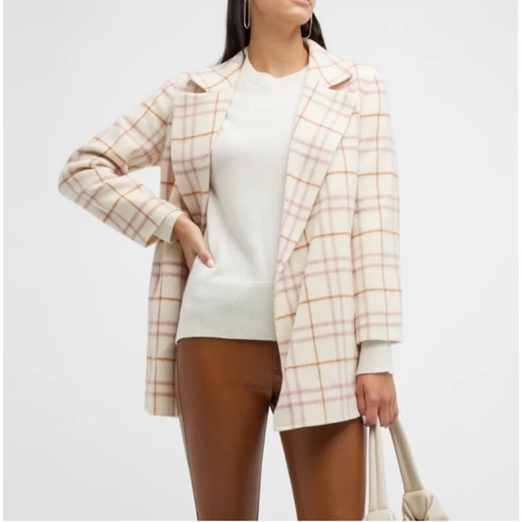 Theory Clairene Italian Wool Blend Open Jacket Ivory NWT Size Small - Picture 3 of 13